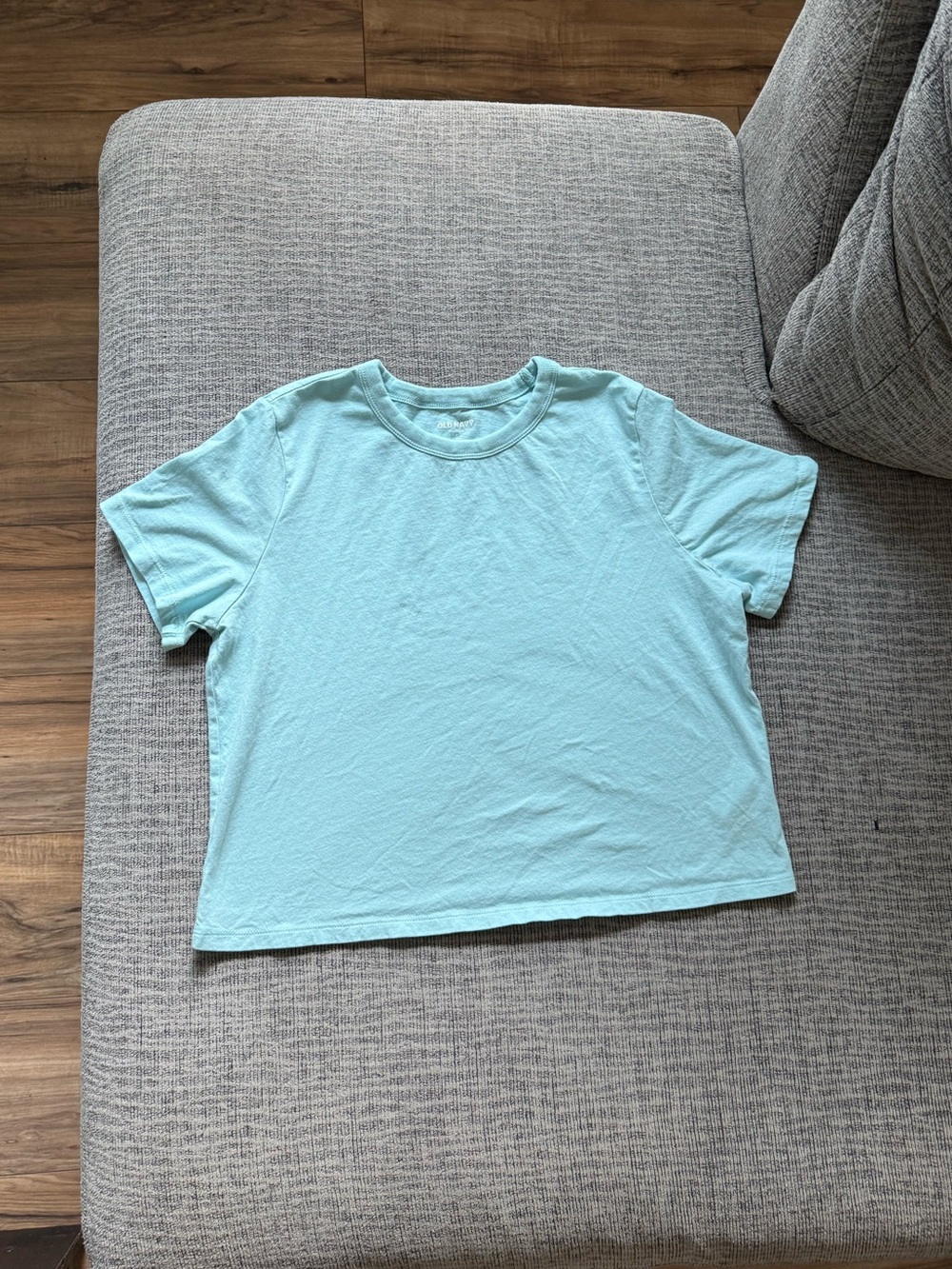 Old Navy Light Blue Short Sleeve Crop Top TShirt Size S